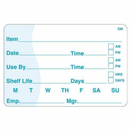 Elite. Day Mark Dissovable Product Date & Shelf Life Lables  x250