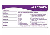 Elite. Allergen Label 50.8mm x 101.6mm  x500