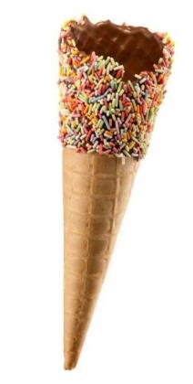 Elite.Tall Rainbow Waffle cone  x90