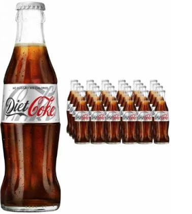 Elite. Coca Cola Diet Coke Icon Glass Bottle  24x330ml