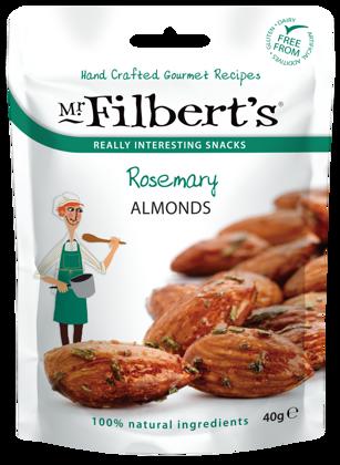 Elite. Mr Filberts Rosemary Almonds Snack Pack 20x40g