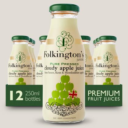 Elite. Folkingtons Cloudy Apple Juice  12x250ml