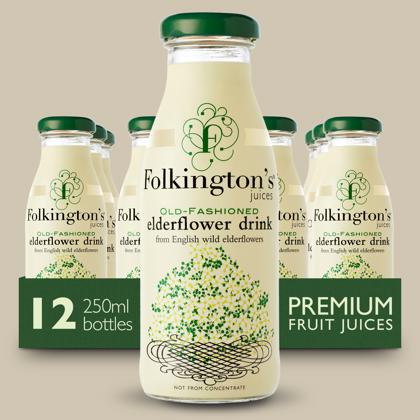 Elite. Folkingtons Elderflower Juice  12x250ml
