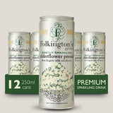 Elite. Folkingtons Elderflower Presse Cans Juice  12x250ml `