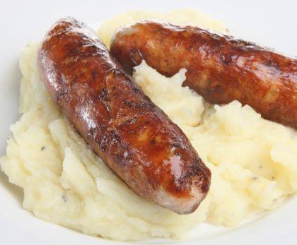 Elite. Caterfood Basics Catering Pork Sausages 8's (Appx. 79)  1 x 4.5KG