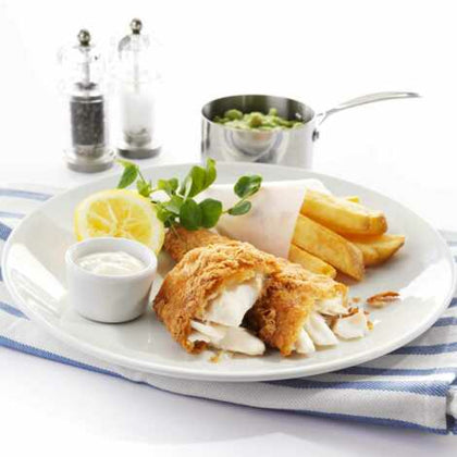 Elite. Three Oceans Frozen MSC Breaded Haddock Fillets 110-140G  1 x 24SGL