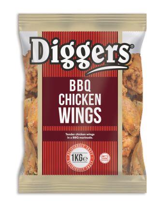 Elite. Diggers BBQ Chicken Wings   1Kg