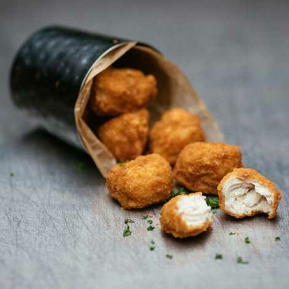 Elite. Golden Valley Frozen Gluten Free Breaded Chicken Chunks  2 x 1Kg