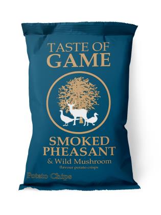 Elite. Taste of Game Smoked Pheasant & Wild Mushroom Potato Crisps 24x40g