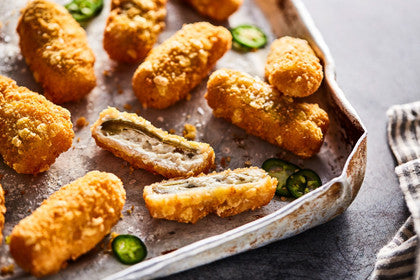Elite. Tortilla Breaded Cream Cheese Jalapeno Peppers (30 Pieces)  1Kg