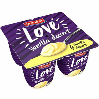 Elite. Yoghurt Ehrmann Love Vanilla Dessert  6x4
