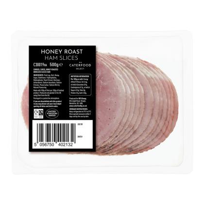 Elite. Caterfood Cooked Sliced Gammon Ham  500g