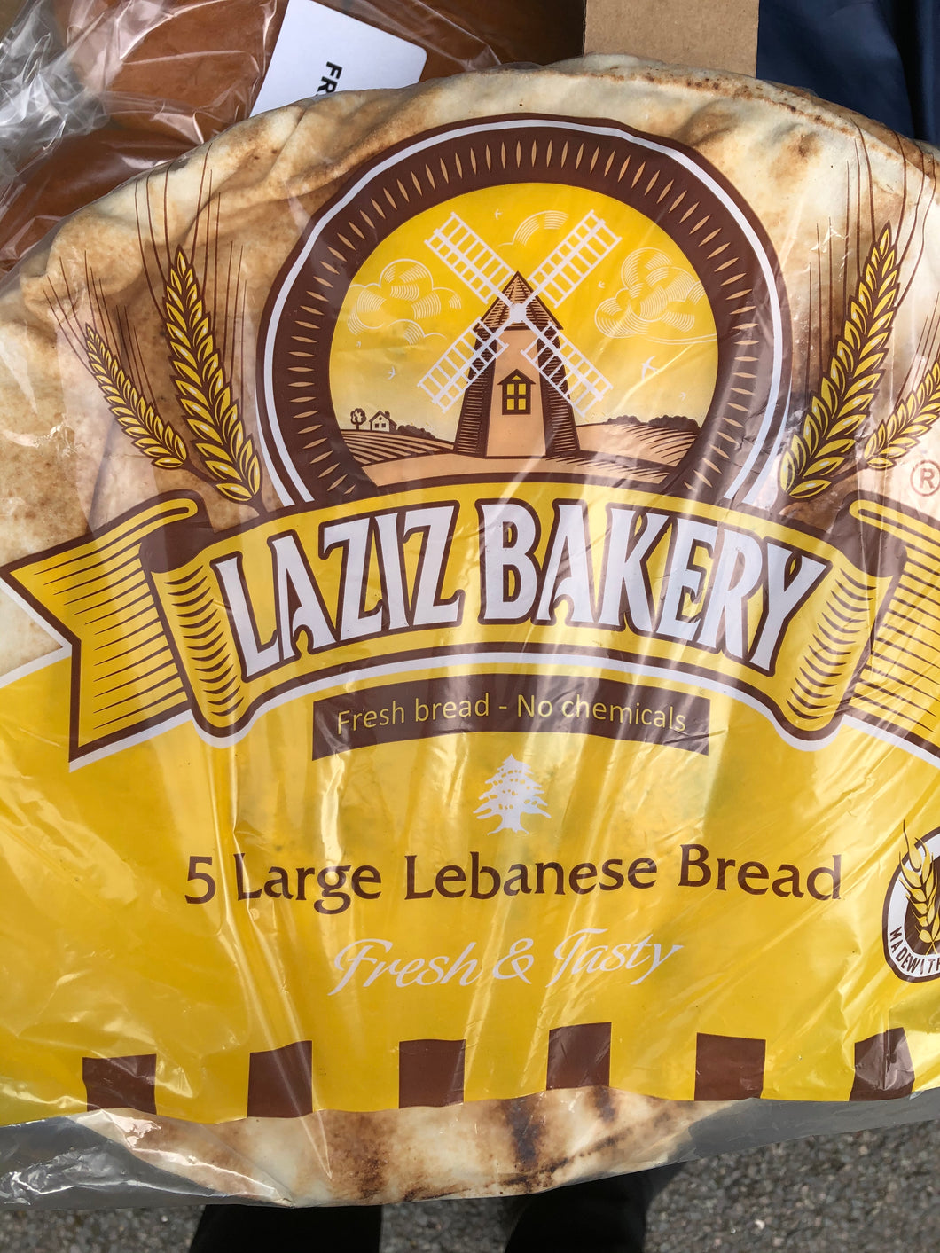 363  Lebanese Flatbread Large 12''x20g x5