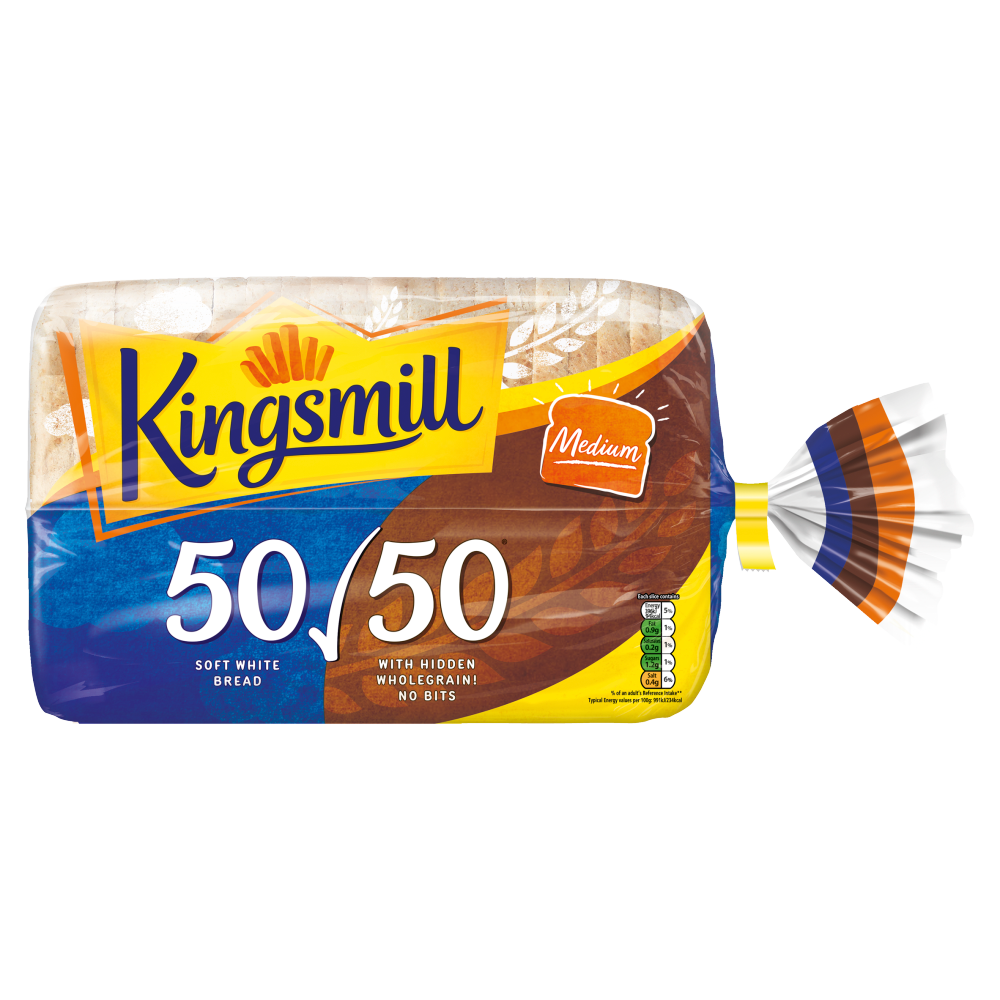 1756. Kingsmill  Medium 50:50 Bread Sliced