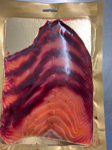 411222. Smoked Salmon Beetroot Infused Severn & Wye. Pkt