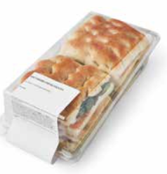 FC101PK. Spicy Chicken & Peppers Focaccia. Catering Pack x4 Rounds