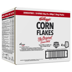 113047 SAV.   Kelloggs Corn Flakes Cereal Bag Pack  4x500g