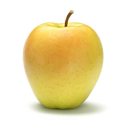 Apple Golden Delicious. (School size)