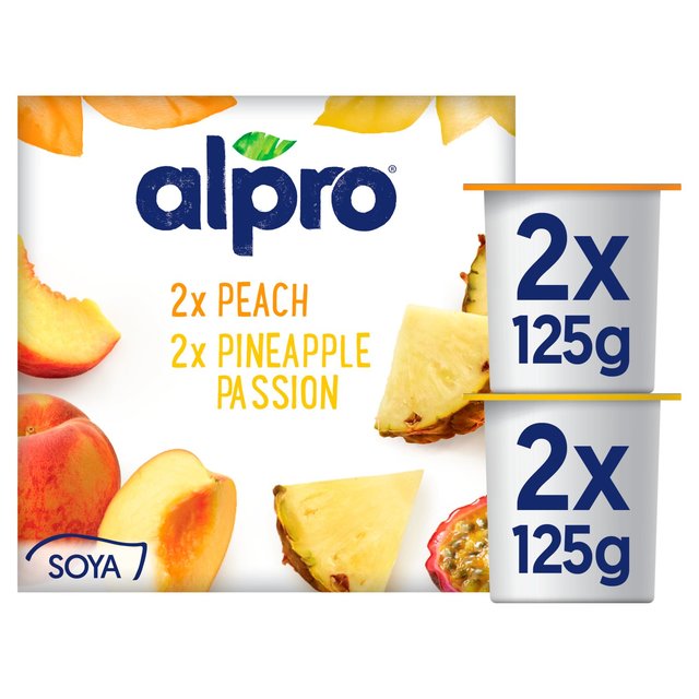 1849 Alpro Soya Peach & Pineapple 4x125g