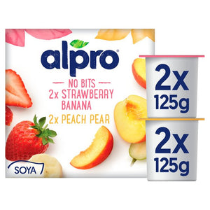 1850 Alpro Soya Strawberry & Peach  4x125g