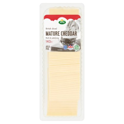 2027. Mature White Cheddar Cheese Slices  1kg (50)